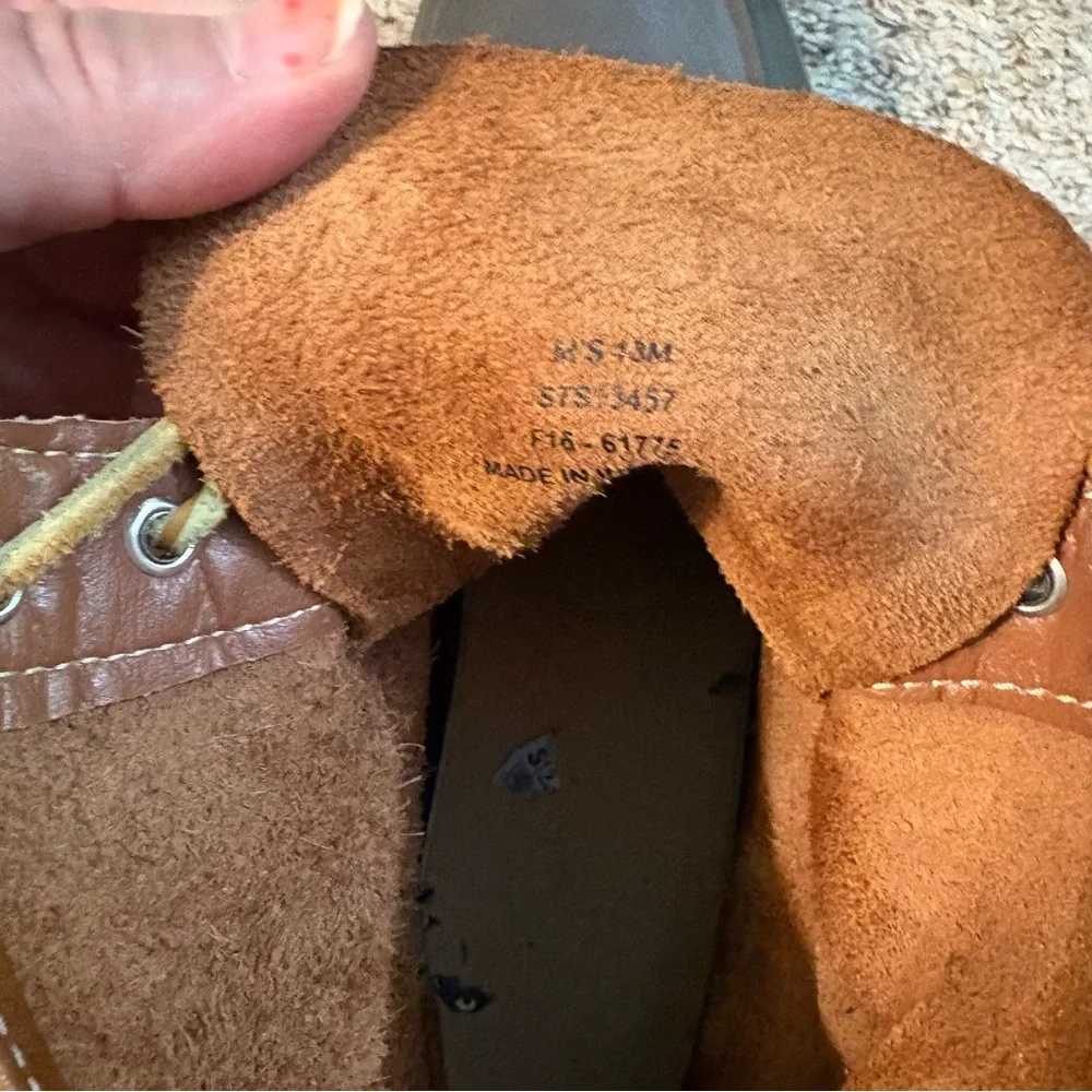 Sperry Men's Brown Leather and Gray Rubber Boots